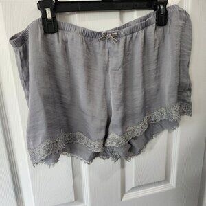Aerie Satin and Lace Pajama Shorts
